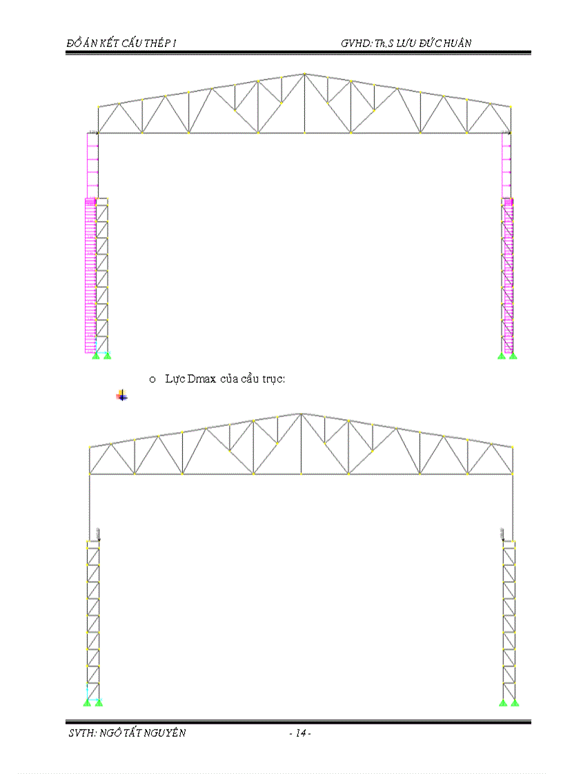 image for page Đồ án thép Thiết kế kế cấu thép theo số liệu đã cho kèm bản CAD
