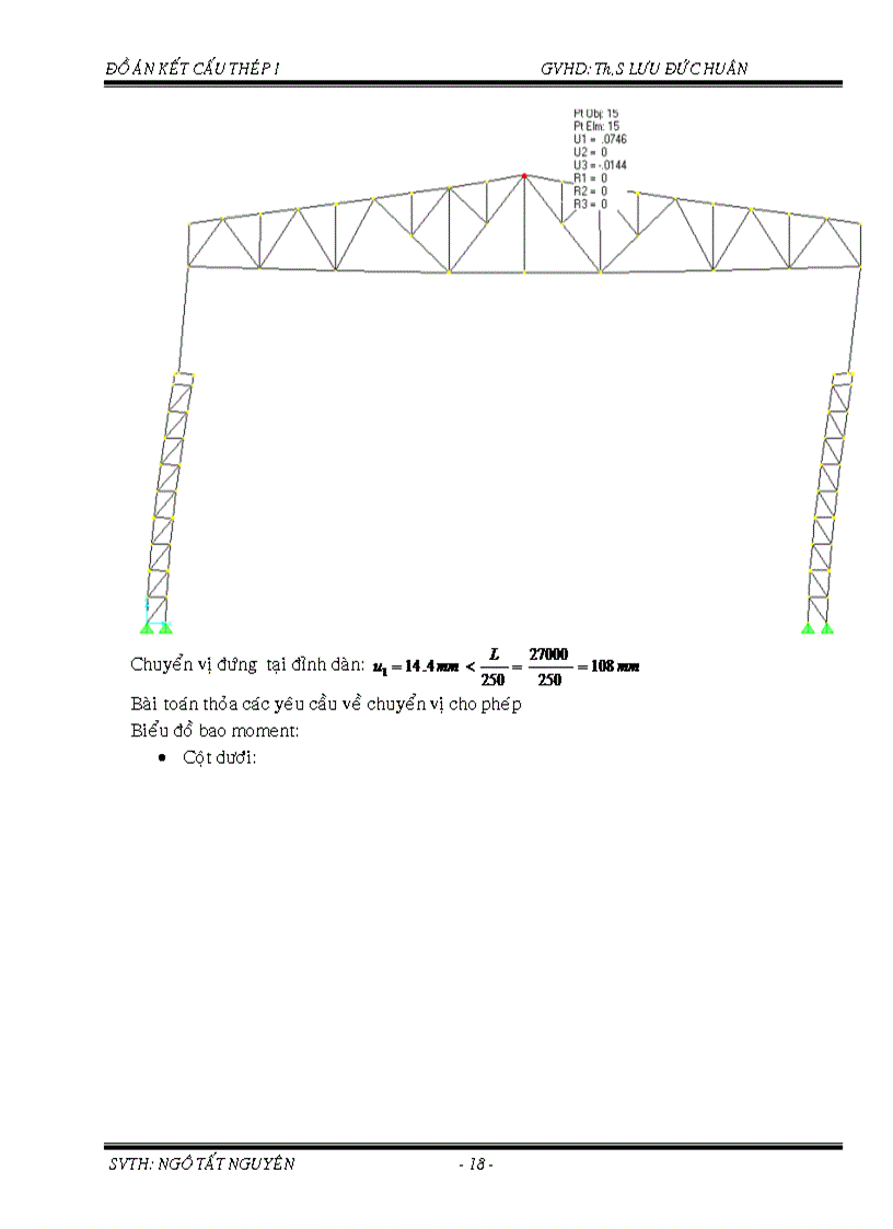 image for page Đồ án thép Thiết kế kế cấu thép theo số liệu đã cho kèm bản CAD