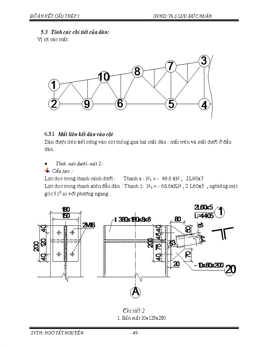 image for page Đồ án thép Thiết kế kế cấu thép theo số liệu đã cho kèm bản CAD