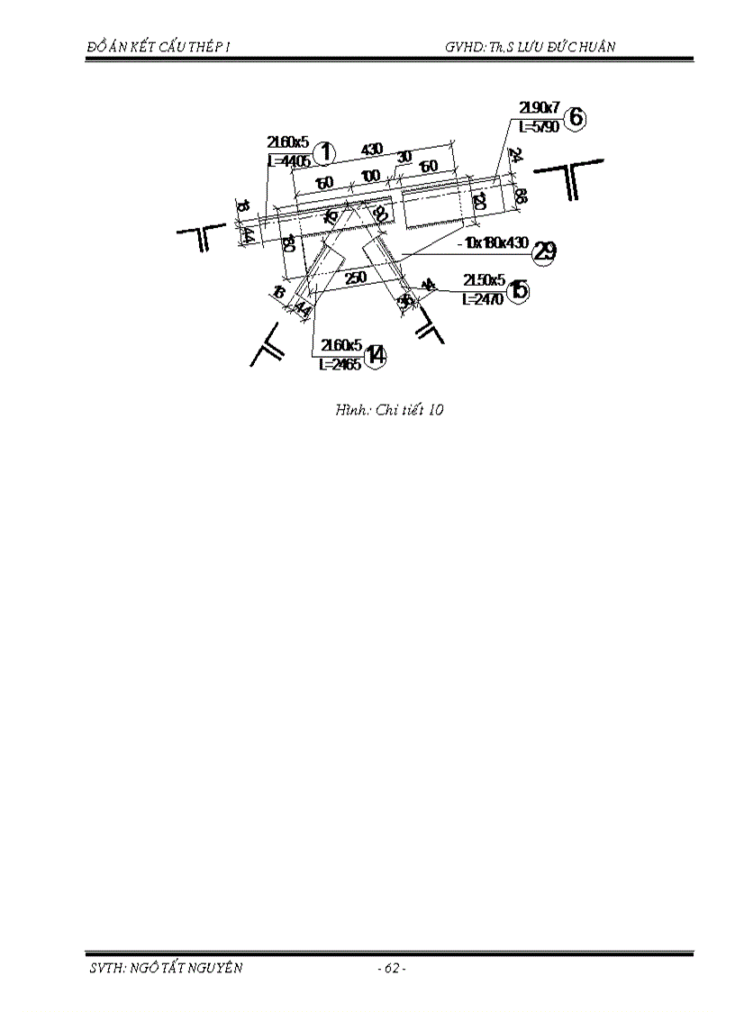 image for page Đồ án thép Thiết kế kế cấu thép theo số liệu đã cho kèm bản CAD