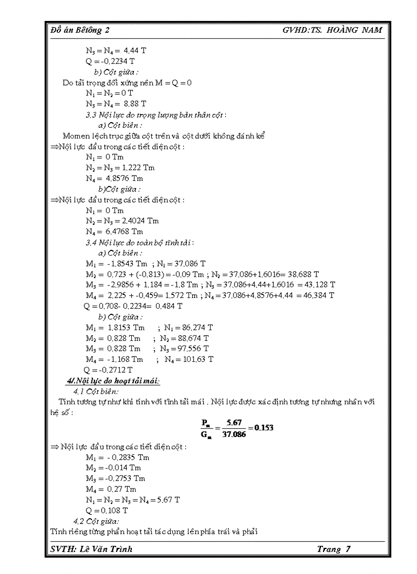 image for page Đồ án bê tông 2 Nhà công nghiệp 1 tầng 3 nhịp thiết kế theo số liệu đề bài cho kèm file CAD
