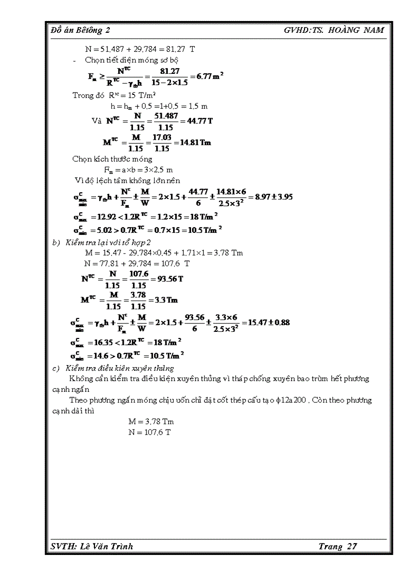 image for page Đồ án bê tông 2 Nhà công nghiệp 1 tầng 3 nhịp thiết kế theo số liệu đề bài cho kèm file CAD