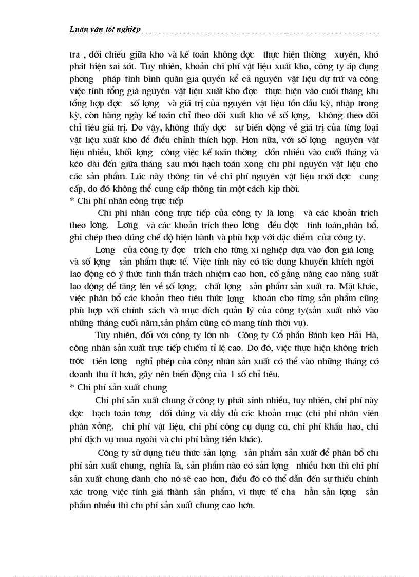 image for page Hoàn thiện kế toán chi phí sản xuất và tính giá thành sản phẩm tại Công ty Cổ phần Bánh kẹo Hải Hà
