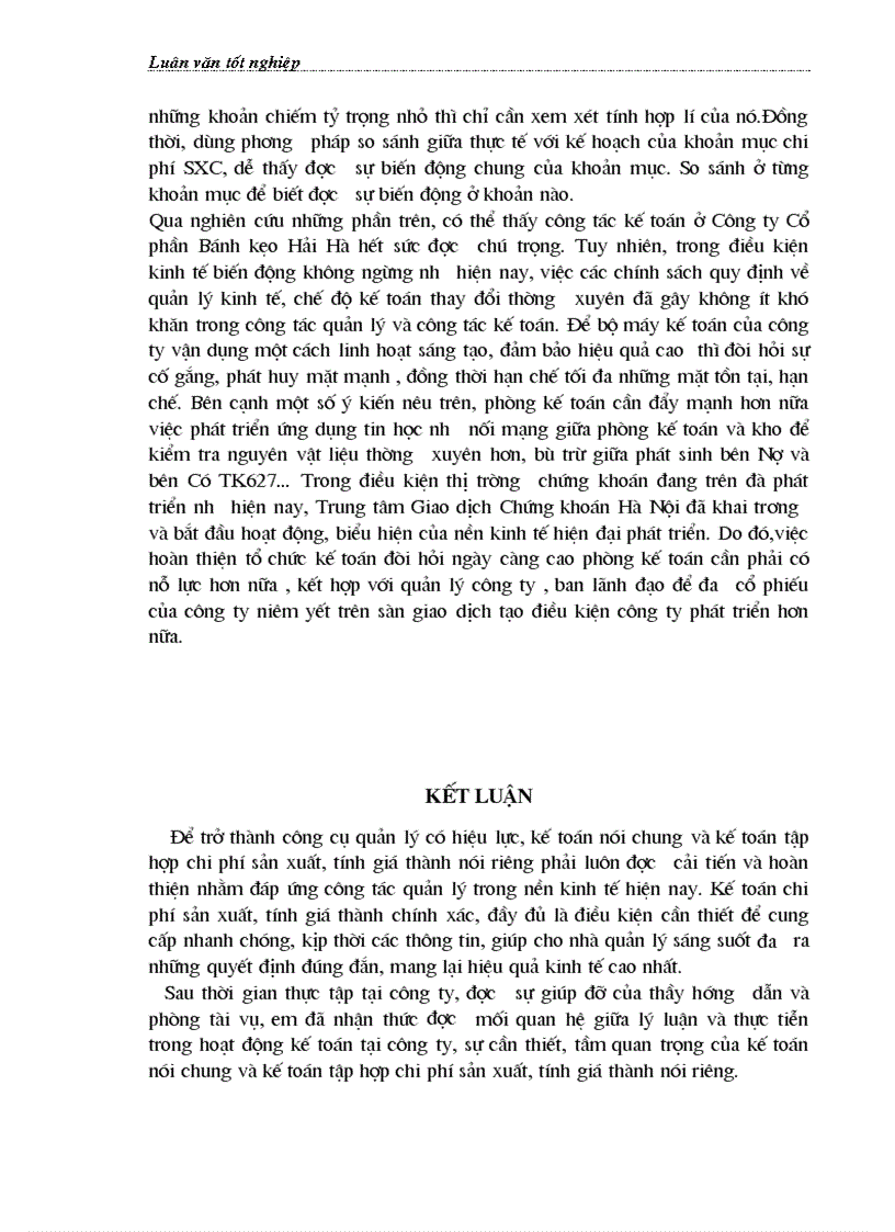 image for page Hoàn thiện kế toán chi phí sản xuất và tính giá thành sản phẩm tại Công ty Cổ phần Bánh kẹo Hải Hà