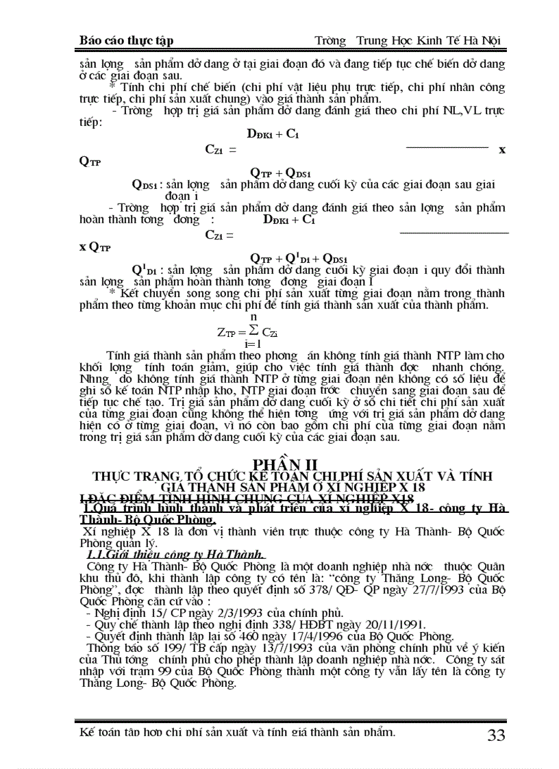 image for page Kế toán tập hợp chi phí sản xuất và tính giá thành sản phẩm tại xí nghiệp X18