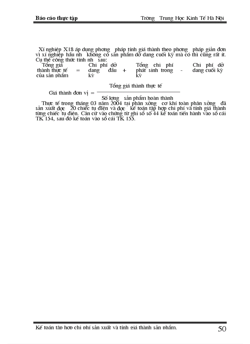 image for page Kế toán tập hợp chi phí sản xuất và tính giá thành sản phẩm tại xí nghiệp X18