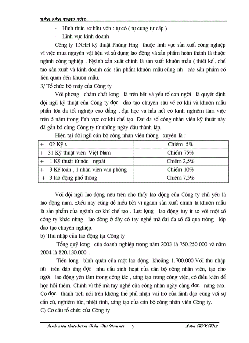 image for page Hạch toán vật liệu công cụ dụng cụ của doanh nghiệp sản xuất ở Công ty TNHH kỹ thuật Phùng Hưng