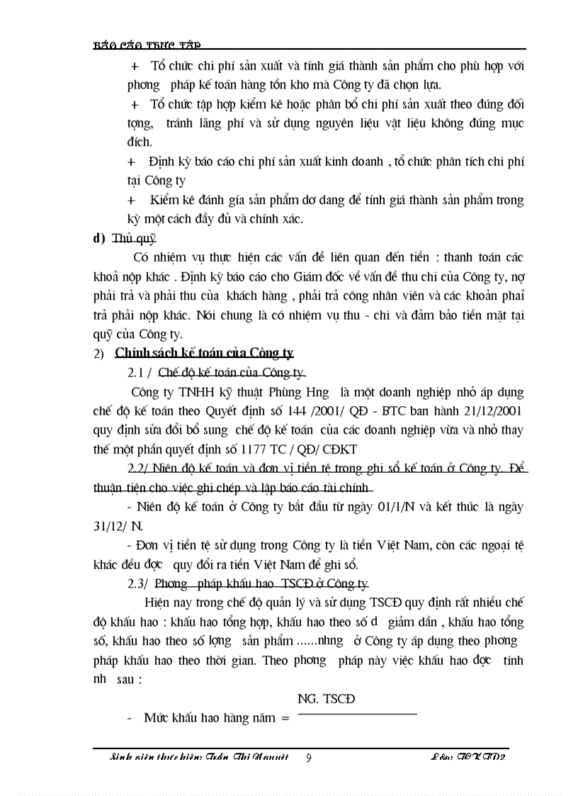 image for page Hạch toán vật liệu công cụ dụng cụ của doanh nghiệp sản xuất ở Công ty TNHH kỹ thuật Phùng Hưng