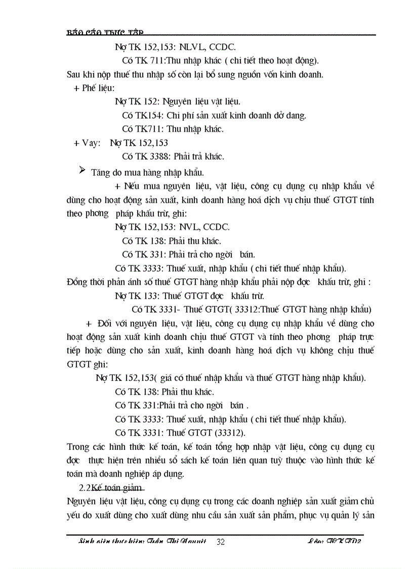 image for page Hạch toán vật liệu công cụ dụng cụ của doanh nghiệp sản xuất ở Công ty TNHH kỹ thuật Phùng Hưng