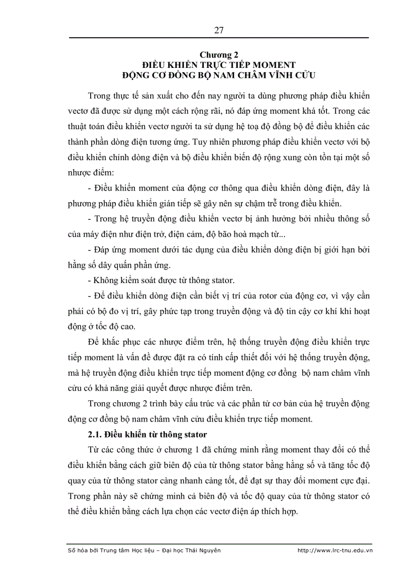 image for page Nâng cao chất lượng hệ điều khiển chuyển động sử dụng động cơ điện xoay chiều