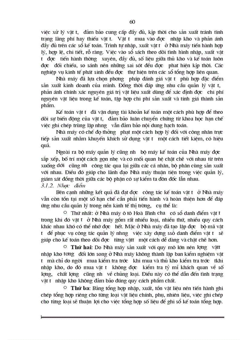 image for page Hoàn thiện công tác kế toán nguyên vật liệu và công cụ dụng cụ tại Nhà máy ô tô Hòa Bình