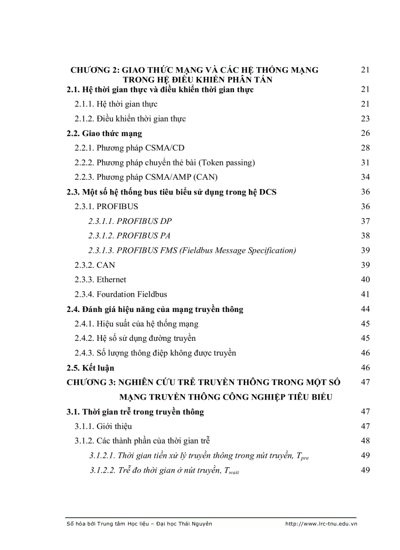 image for page Nghiên cứu đặc tính của trễ truyền thông trong hệ điều khiển phân tán dcs