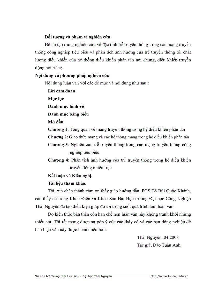 image for page Nghiên cứu đặc tính của trễ truyền thông trong hệ điều khiển phân tán dcs