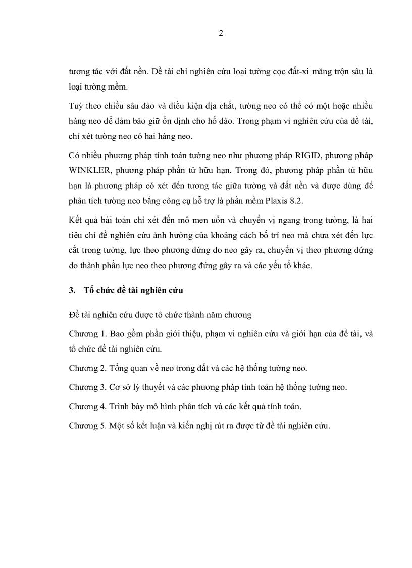 image for page Nghiên cứu khoảng cách bố trí hợp lý của neo trong đất cho hệ thống tường chắn