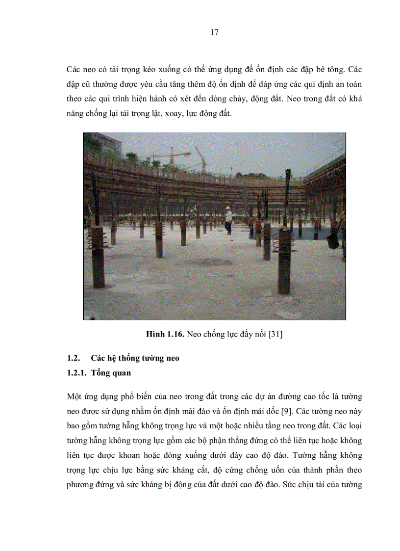 image for page Nghiên cứu khoảng cách bố trí hợp lý của neo trong đất cho hệ thống tường chắn