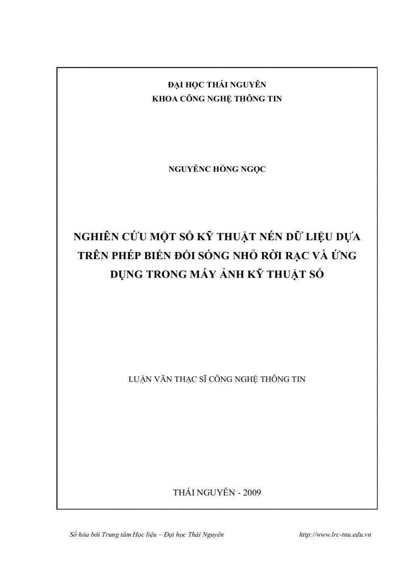 image for page Nghiên cứu một số kỹ thuật nén dữ liệu dựa trên phép biến đổi sóng nhỏ rời rạc và ứng dụng trong máy ảnh kỹ thuật số