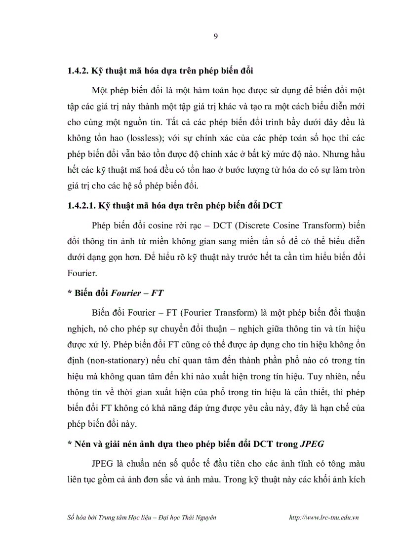 image for page Nghiên cứu một số kỹ thuật nén dữ liệu dựa trên phép biến đổi sóng nhỏ rời rạc và ứng dụng trong máy ảnh kỹ thuật số