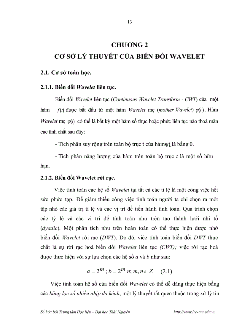 image for page Nghiên cứu một số kỹ thuật nén dữ liệu dựa trên phép biến đổi sóng nhỏ rời rạc và ứng dụng trong máy ảnh kỹ thuật số