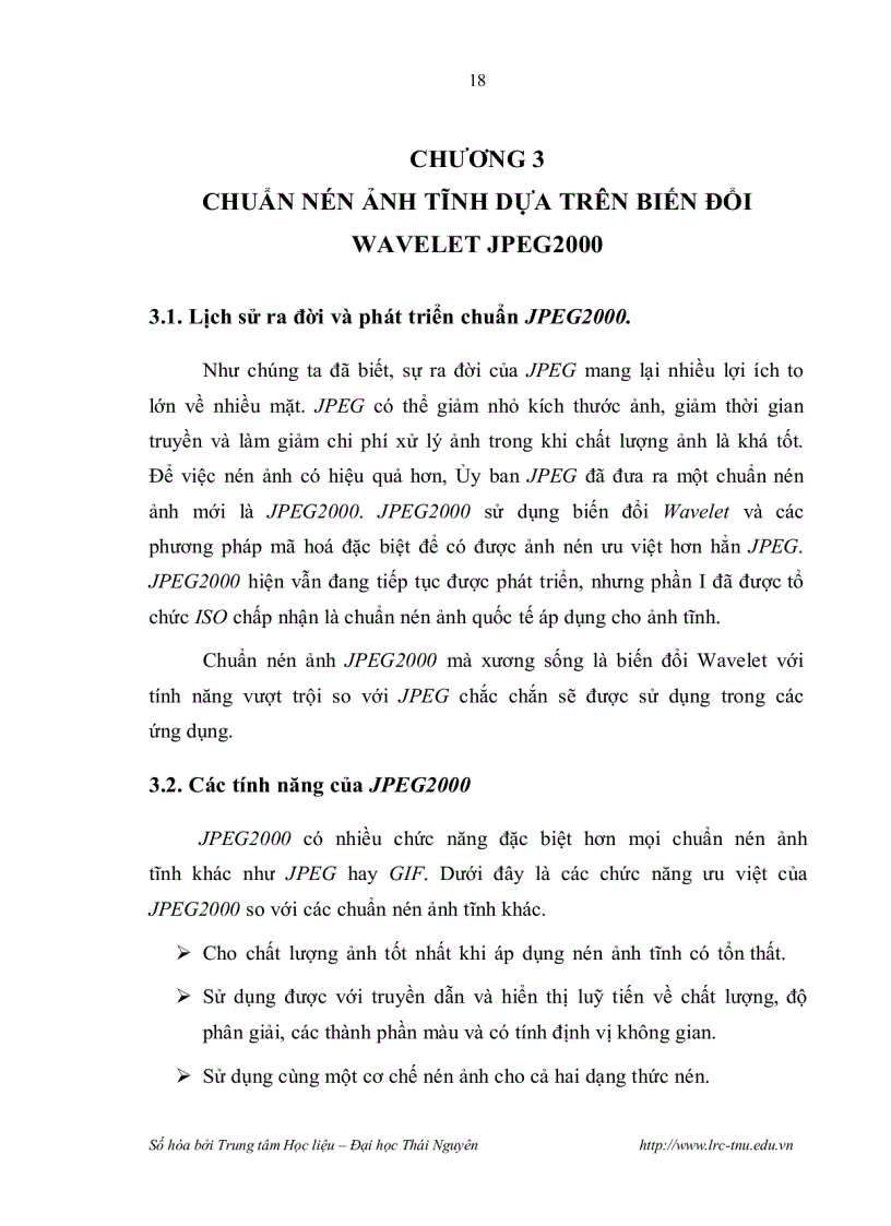 image for page Nghiên cứu một số kỹ thuật nén dữ liệu dựa trên phép biến đổi sóng nhỏ rời rạc và ứng dụng trong máy ảnh kỹ thuật số