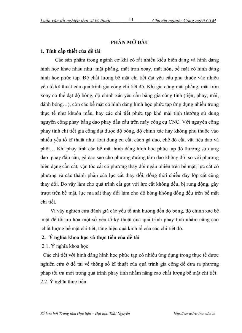 image for page Nghiên cứu nâng cao chất lượng bề mặt chi tiết gia công bằng tối ưu hóa một số yếu tố kỹ thuật của quá trình phay tinh trên máy công cụ CNC