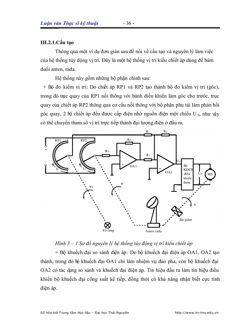 image for page Nghiên cứu nâng cao chất lượng truyền động điện một chiều sử dụng trong hệ tuỳ động
