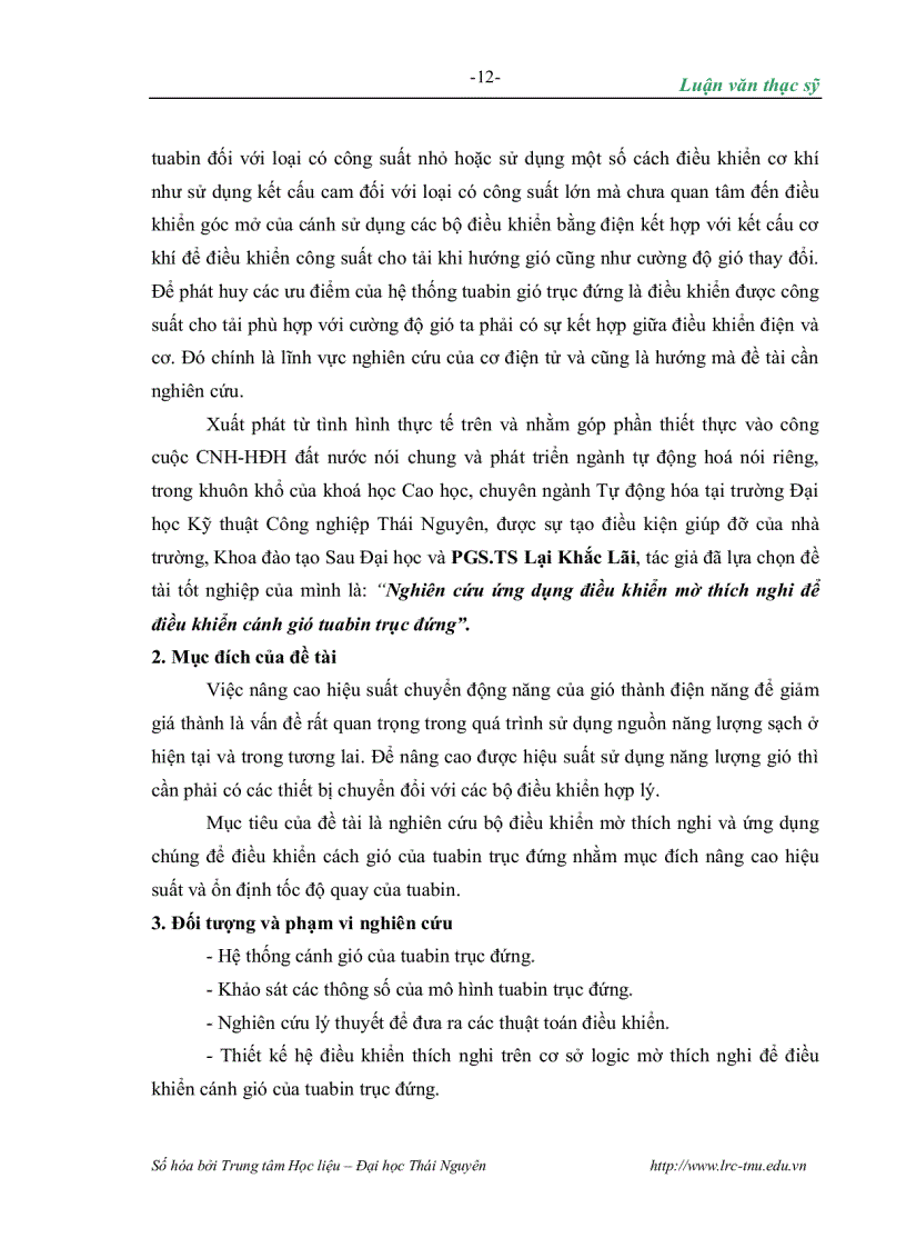 image for page Nghiên cứu ứng dụng điều khiển mờ thích nghi để điều khiển cánh gió tuabin trục đứng