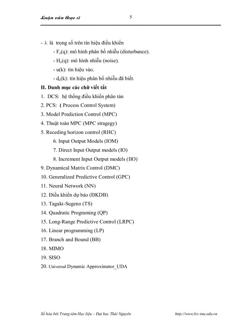 image for page Nghiên cứu ứng dụng hệ điều khiển dự báo để điều khiển nhiệt độ lò nung cán thép liên tục