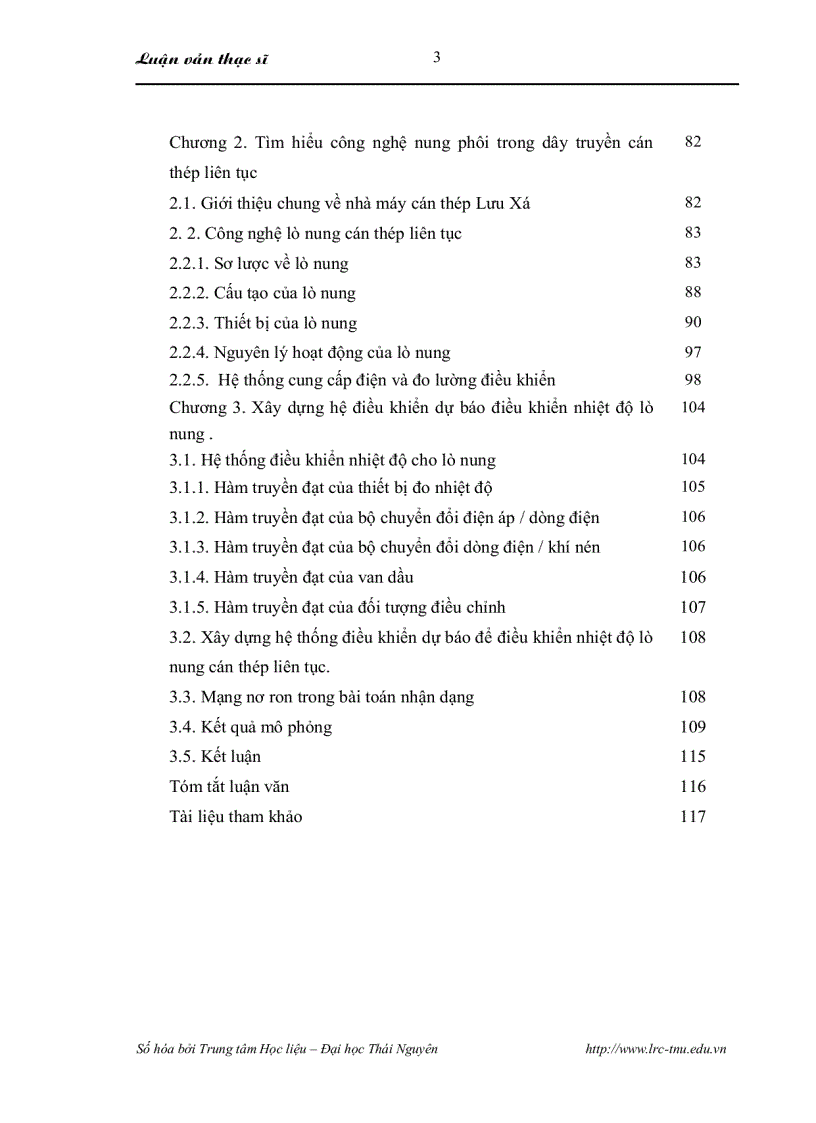 image for page Nghiên cứu ứng dụng hệ điều khiển dự báo để điều khiển nhiệt độ lò nung cán thép liên tục