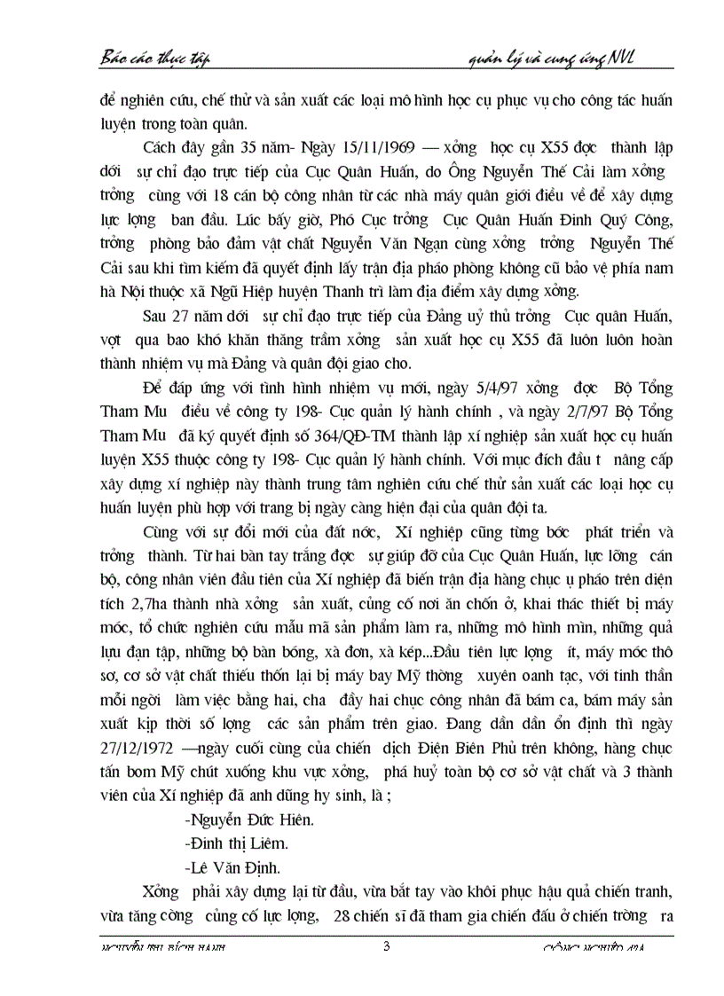 image for page Công tác quản lý và cung ứng nguyên vật liệu tại Xí nghiệp sản xuất đồ dùng học cụ huấn luyện X55