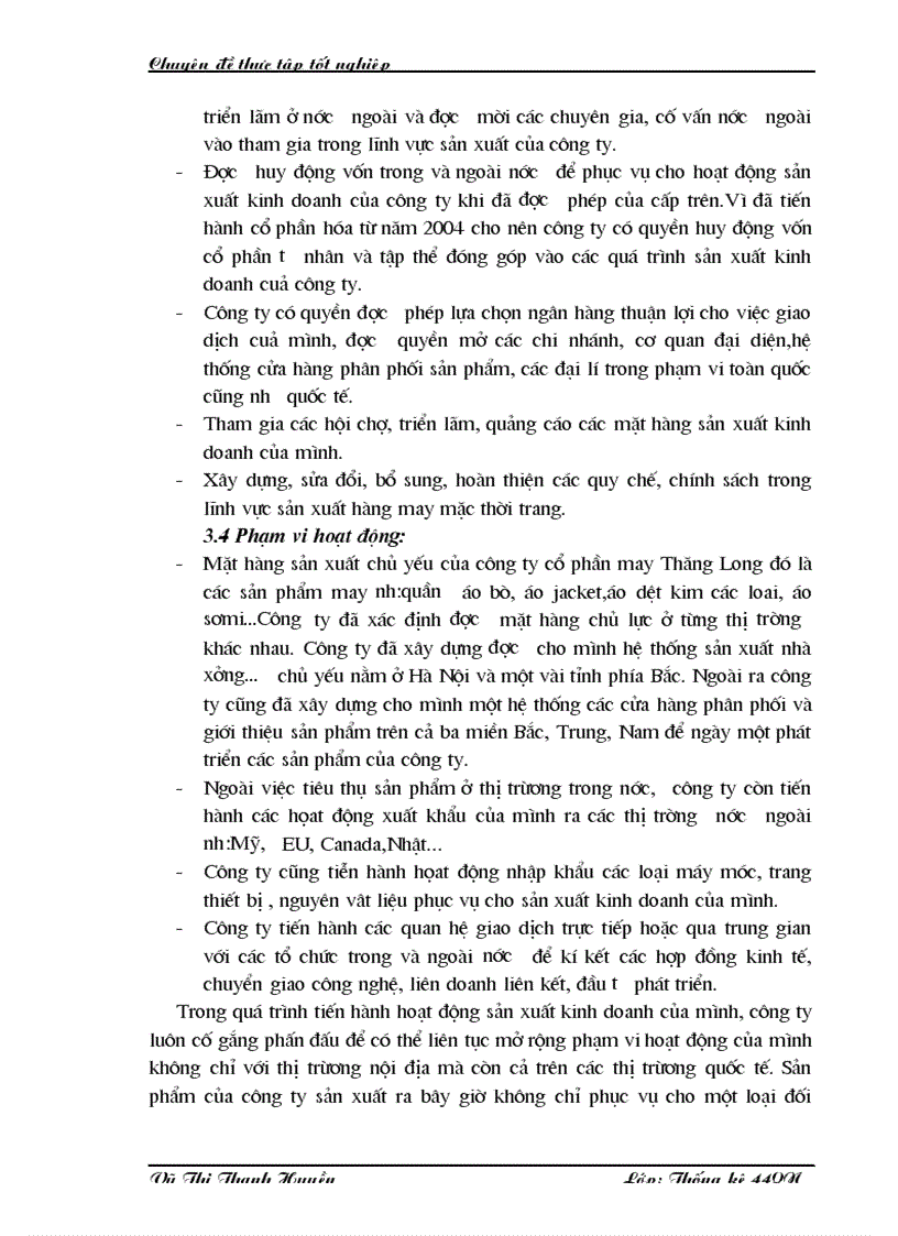 image for page Phân tích tình hình hoạt động sản xuất kinh doanh của Công ty cổ phần may Thăng Long