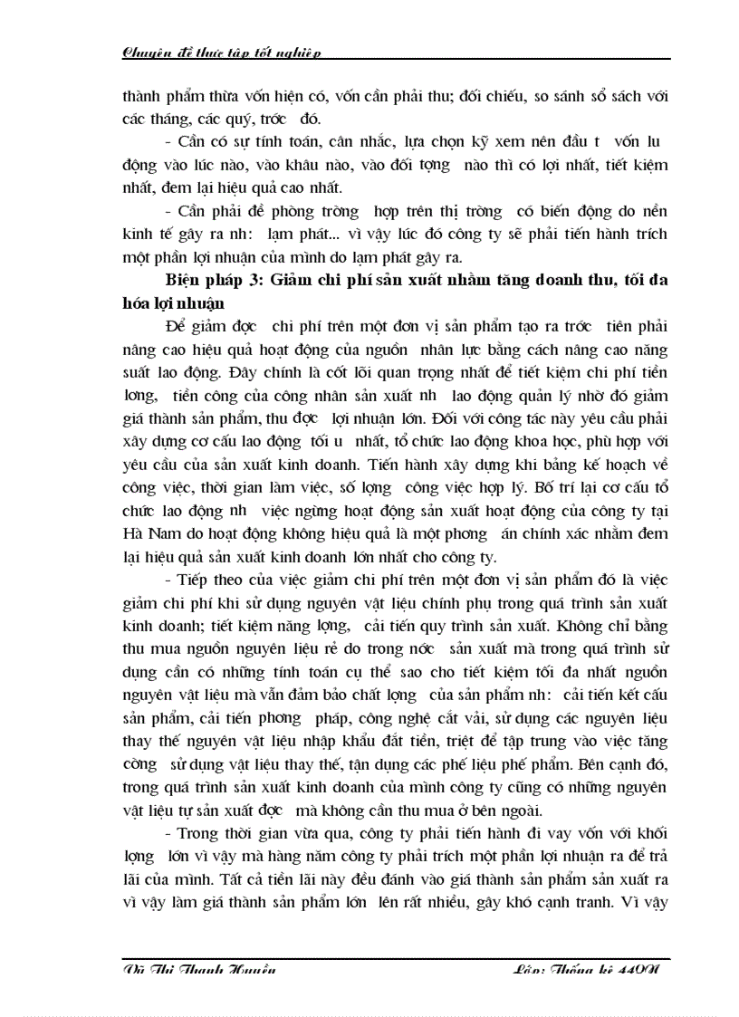 image for page Phân tích tình hình hoạt động sản xuất kinh doanh của Công ty cổ phần may Thăng Long