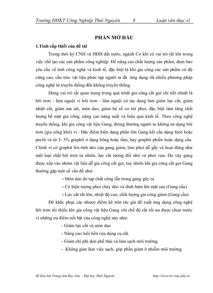 image for page Nghiên cứu và lựa chọn chế độ cắt tối ưu khi phay mặt phẳng bằng dao phay mặt đầu đối với gang cầu có bôi trơn tối thiểu