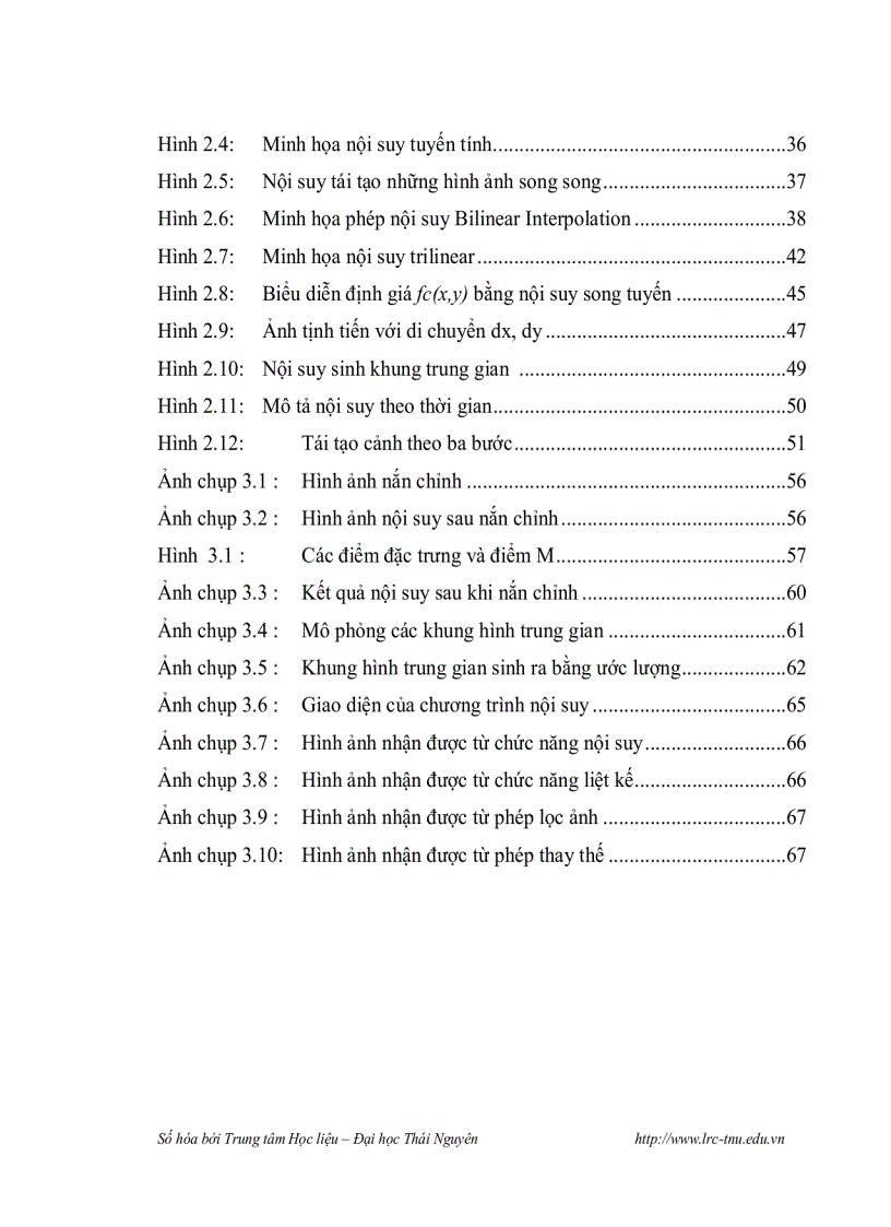 image for page Nội suy ảnh và một số ứng dụng
