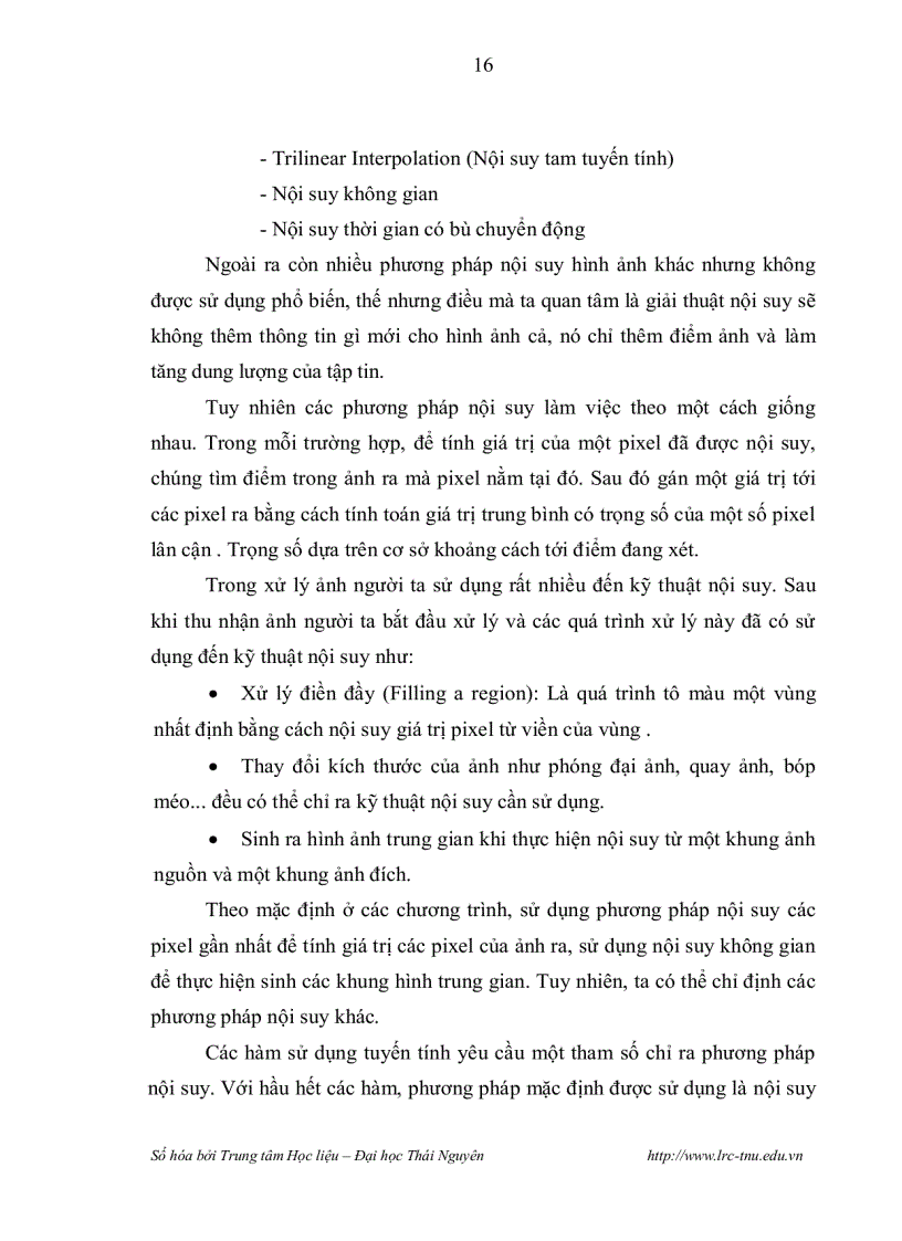 image for page Nội suy ảnh và một số ứng dụng