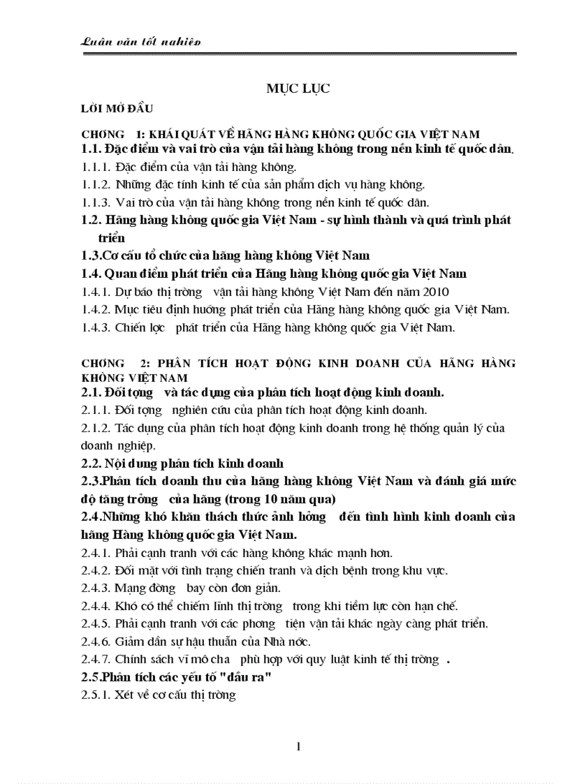 image for page Phân tích hoạt động kinh doanh của hãng hàng không Việt Nam