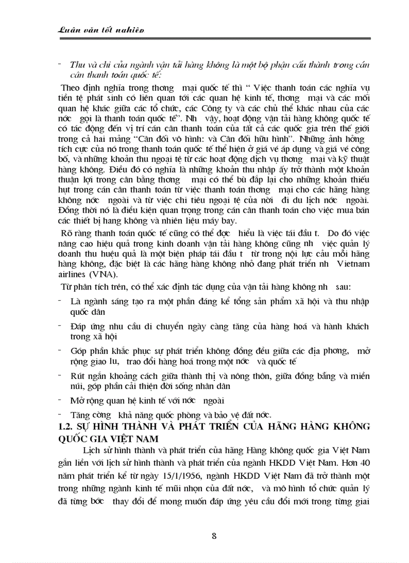 image for page Phân tích hoạt động kinh doanh của hãng hàng không Việt Nam