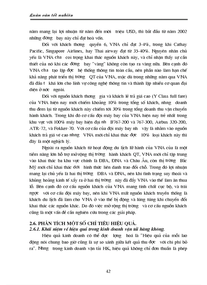 image for page Phân tích hoạt động kinh doanh của hãng hàng không Việt Nam