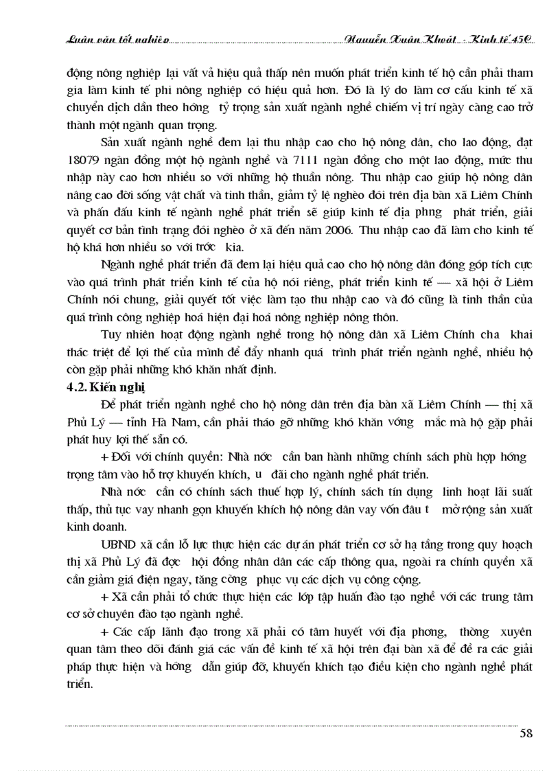 image for page Phát triển các ngành nghề trong hộ nông dân trong địa bàn xã Liêm Chính thị xã Phủ Lý tỉnh Hà Nam