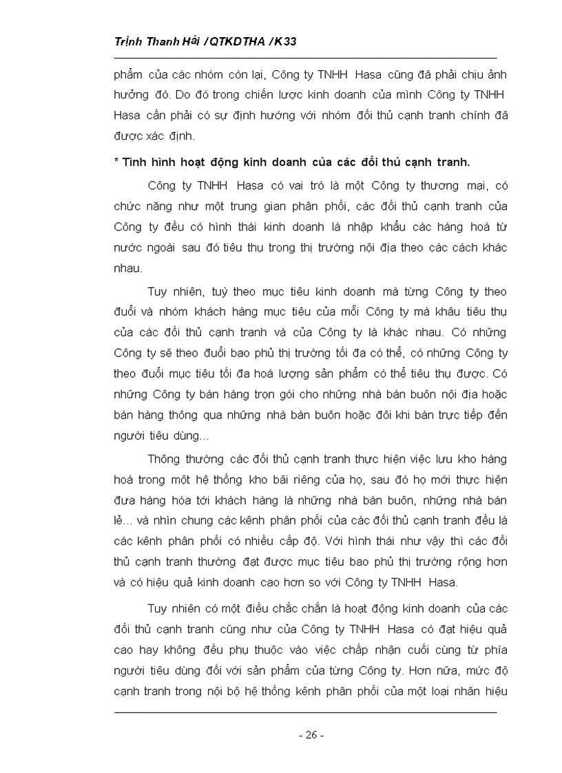 image for page Phân tích tình hình thị trường của Công ty TNHH Hasa
