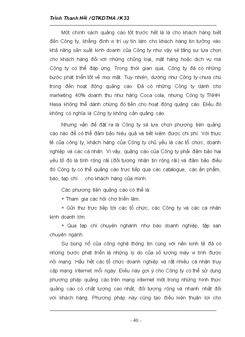 image for page Phân tích tình hình thị trường của Công ty TNHH Hasa