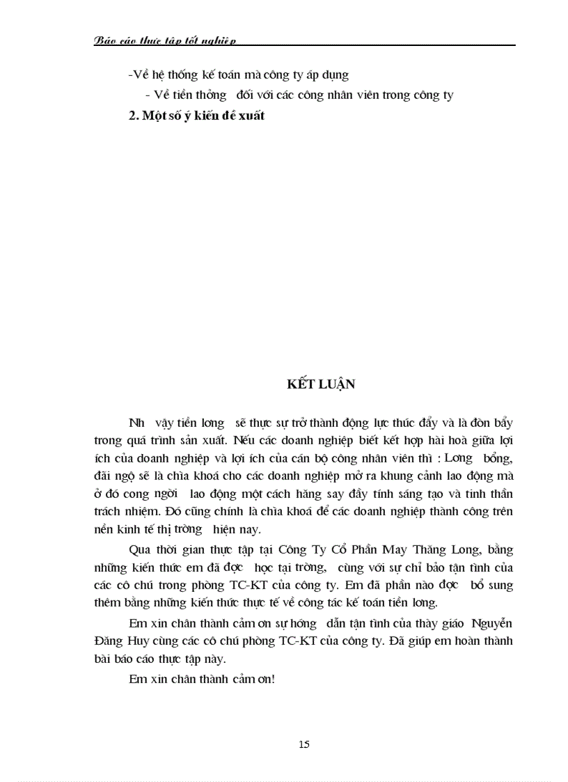 image for page Hạch toán công tác kế toán tiền lương và các khoản trích theo lương tại công ty cổ phần may thăng long