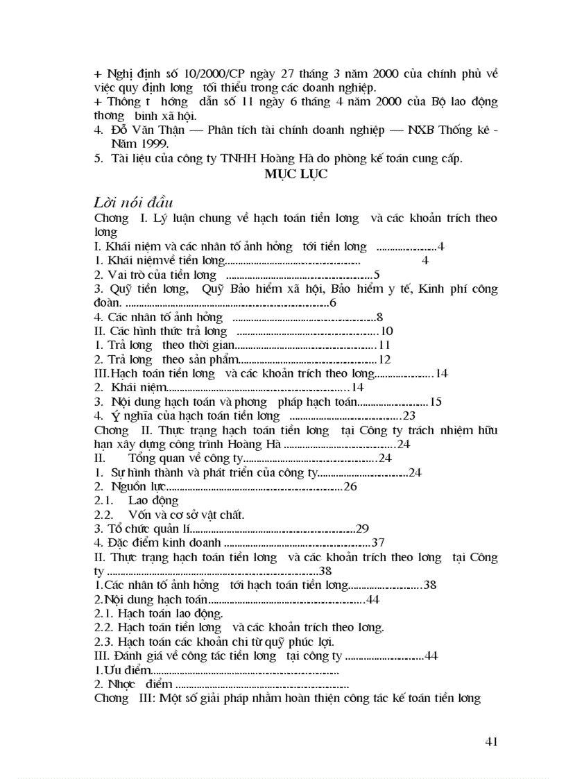 image for page Hạch toán tiền lương và các khoản trích theo lương tại Công ty trách nhiệm hữu hạn xây dựng công trình Hoàng Hà