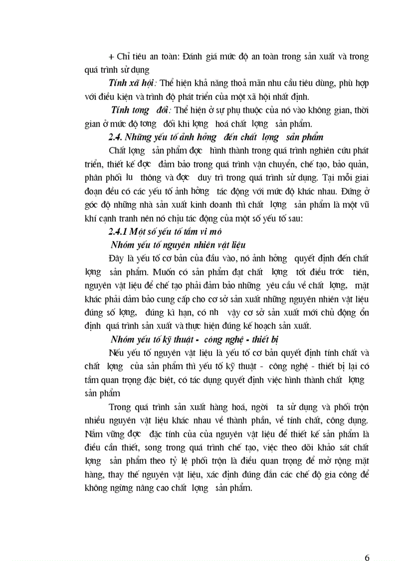 image for page Phân tích tình hình chất lượng sản phẩm sợi ở Công ty Dệt May Hà Nội