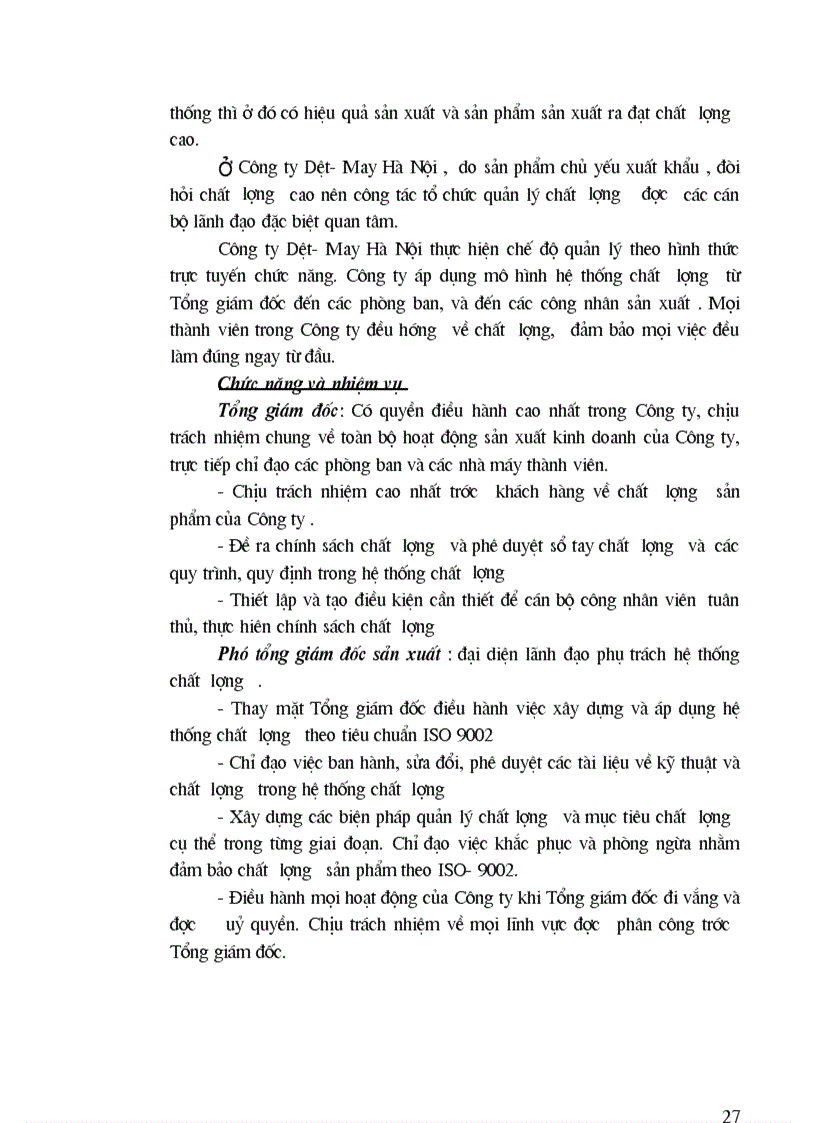 image for page Phân tích tình hình chất lượng sản phẩm sợi ở Công ty Dệt May Hà Nội