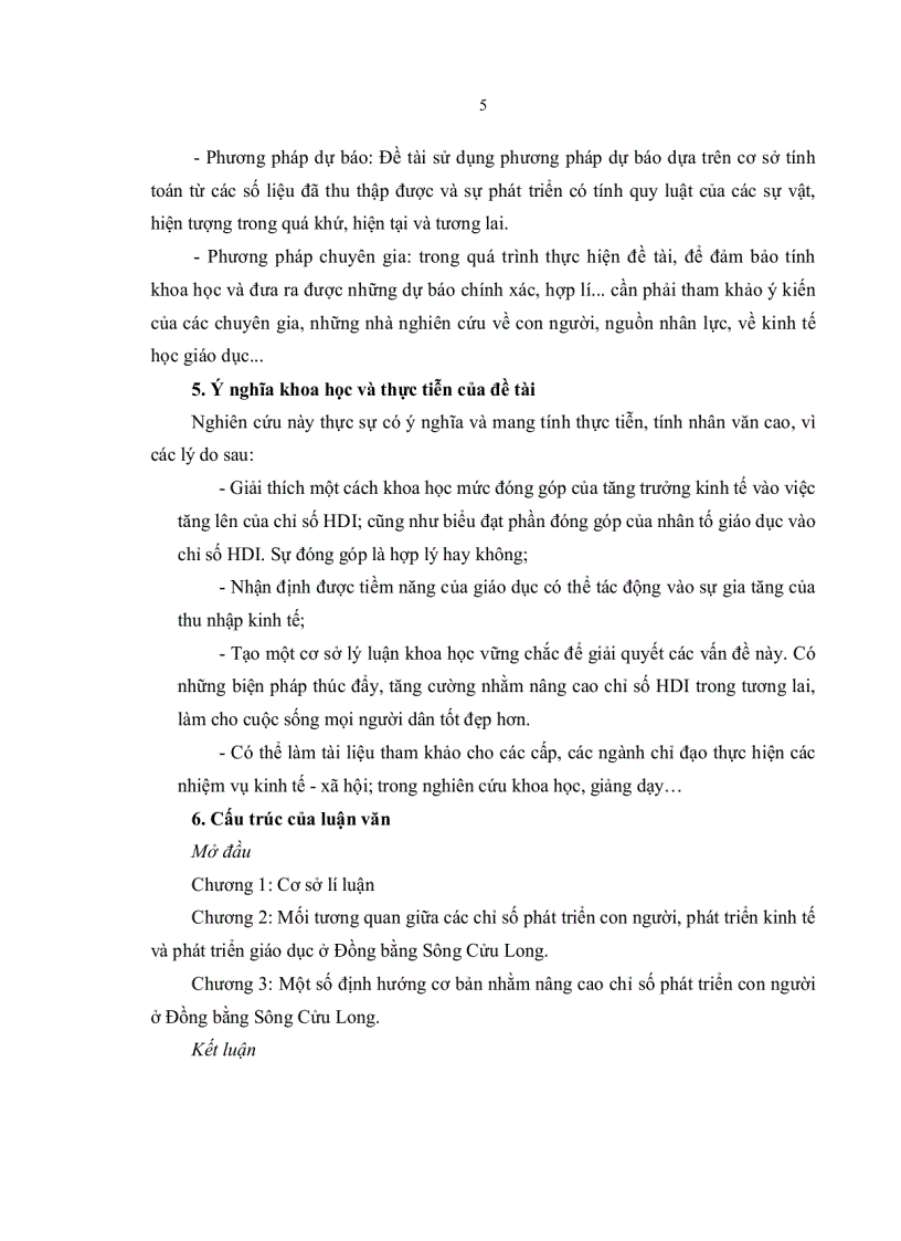 image for page Mối tương quan giữa các chỉ số phát triển con người phát triển kinh tế và phát triển giáo dục ở Đồng Bằng Sông Cửu Long