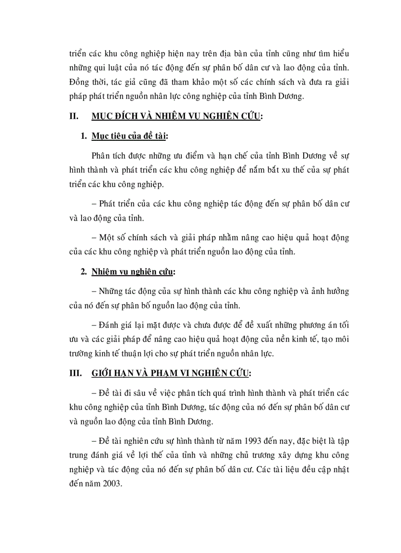 image for page Qúa trình hình thành phát triển các khu công nghiệp và tác động của nó đến sự phân bố nguồn lao động tỉnh Bình Dương