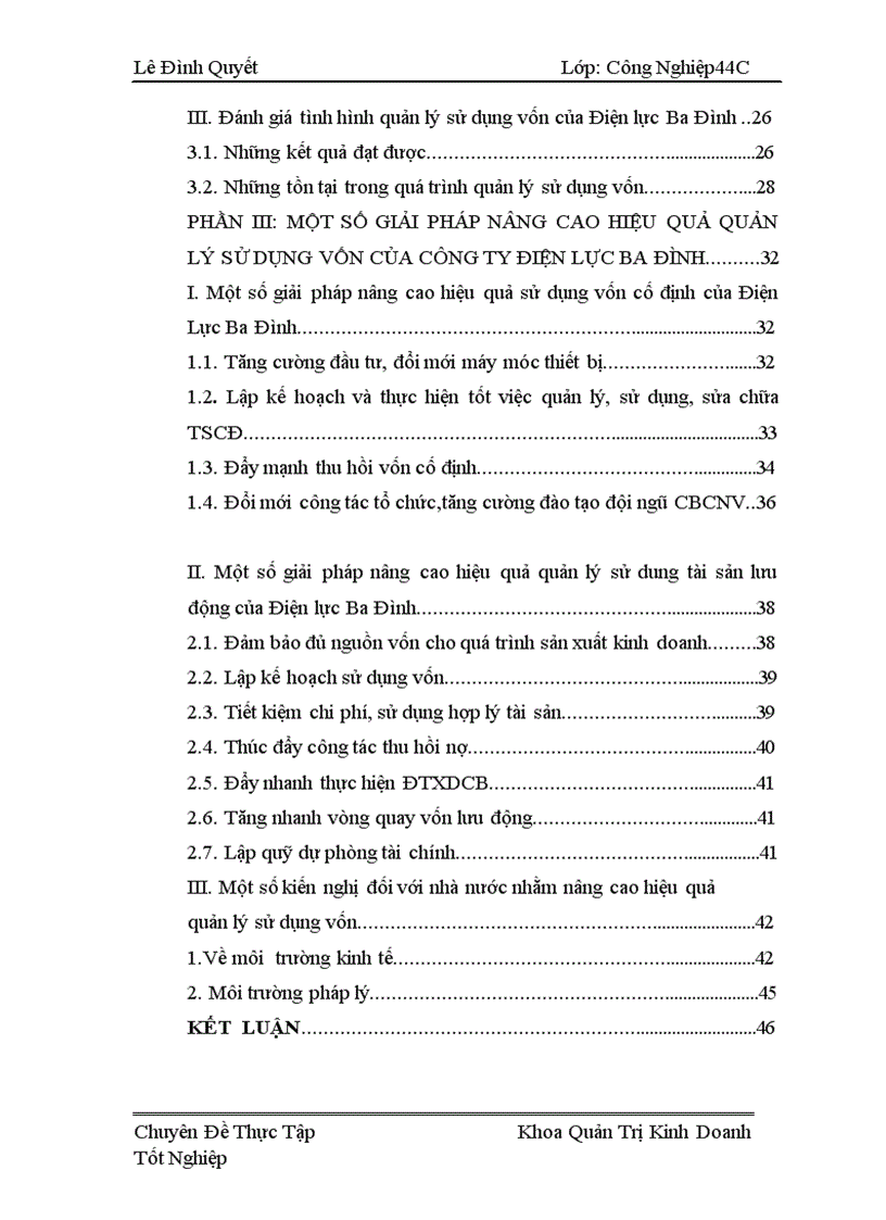 image for page Nâng cao hiệu quả quản lý sử dụngvốn của công ty điện lực ba đình