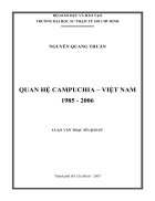 Quan hệ Campuchia Việt Nam từ năm 1985 đến năm 2006