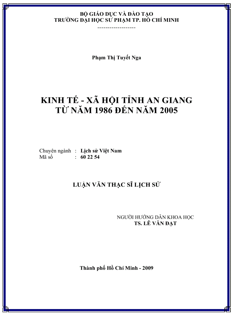 Kinh tế xã hội tỉnh An Giang từ năm 1986 đến năm 2005