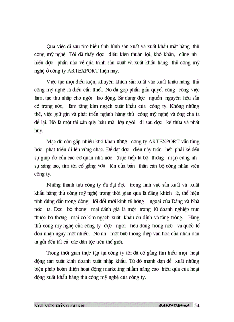 image for page Biện pháp marketing xuất khẩu nhằm nâng cao hiệu quả xuất khẩu hàng thủ công mỹ nghệ của công ty ARTEXPORT